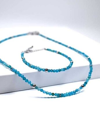 Zestaw apatyt naszyjnik z bransoletką, Lovely Jewellery