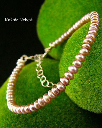 Bransoleta z naturalnymi Fioletowymi Perłami, Kuźnia Nehesi