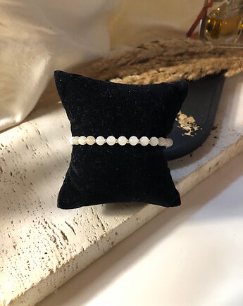 Bransoletka jadeit brzoskwiniowy, hematiti