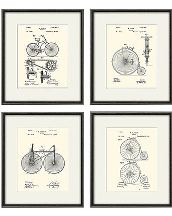 Rysunek patent rowery retro  vintage sport, Victorian wall art
