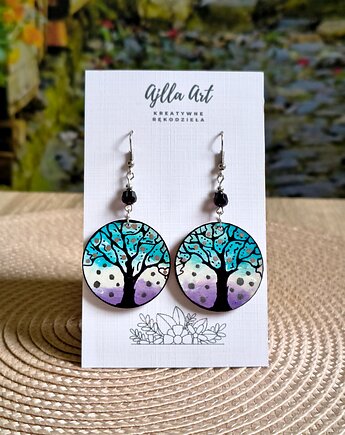 Kolczyki malowane ręcznie Drzewo snów, ajlla