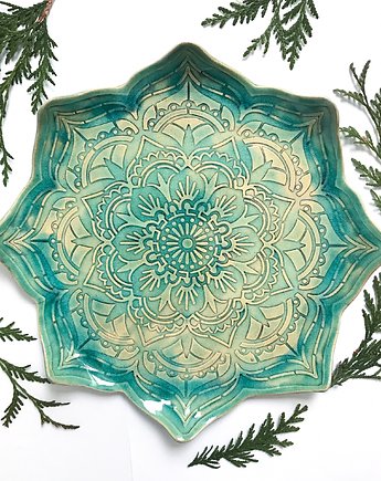 Artystyczny ozdobny talerz, Ceramika Ana