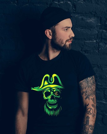 Koszulka organiczna z nadrukiem Pirate Skull, ART ORGANIC