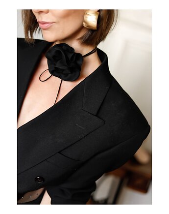 Jedwabny czarny choker, Celina Parysów