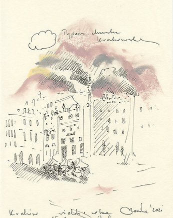Kraków  - szkic "Typowa chmurka krakowska"III, Studio Mini Forma