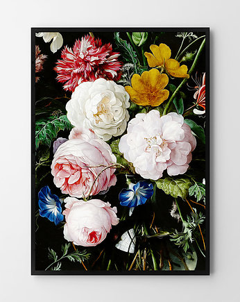Plakat Kwiaty w bliskim kadrze Black flowers, OKAZJE - Prezent na Komunie