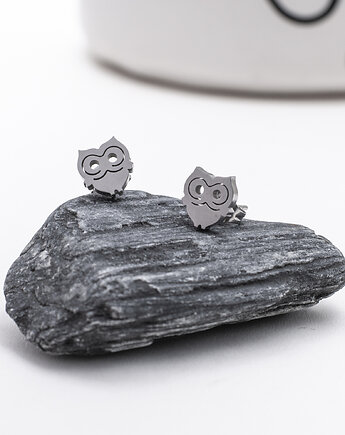 Kolczyki srebrne Shiny Owl., mdesign