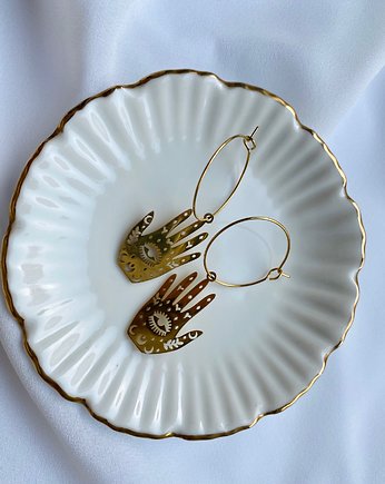 Kolczyki pozłacane Dłonie, MaLa Jewellery