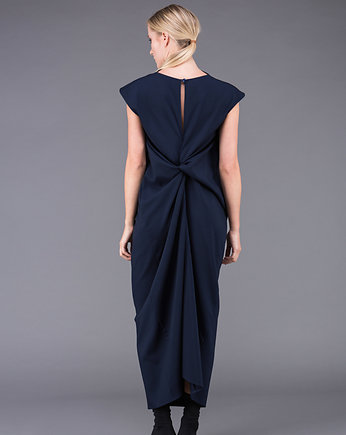 Navy mary back knot dressi, pudu