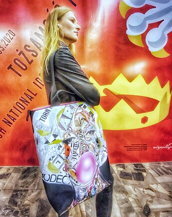 Art MIMA bag SHORT & Torn Revenue print, MIMAbags