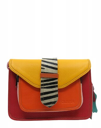 Torebka skórzana dwustronny odwracalny pasek damska listonoszka eko OLIVKA, Olivka Warsaw