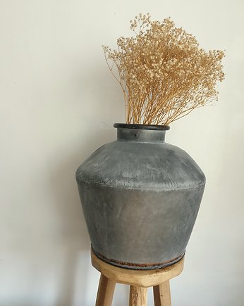 Wazon metalowy średn. 39 cm, wys 38 cm, naniby