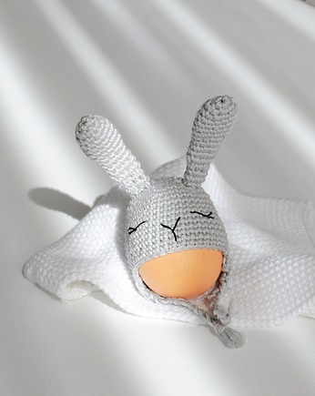 Czapeczka wielkanocna na jajka - zając, Lollipop