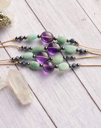 WODNIK - zodiac collection - SZAFIR, AMETYST, kaktusia