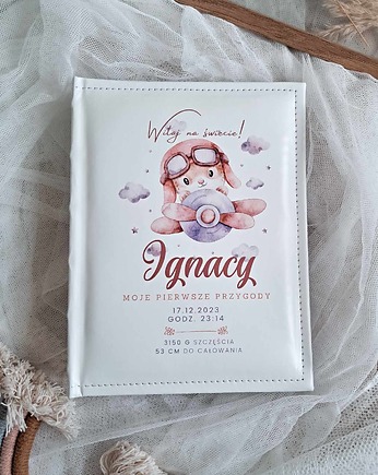 ALBUM z dedykacją, chrzest święty chłopca, roczek, prezent, LOO LOO DREAM