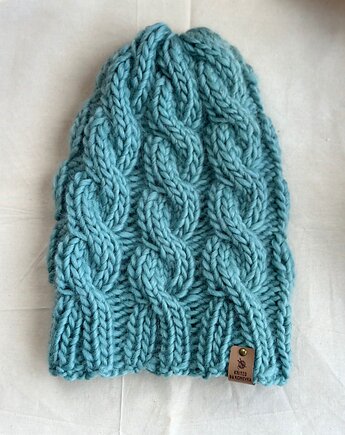 Czapka warkocz Szlachetna wełna Merino, Konevka store