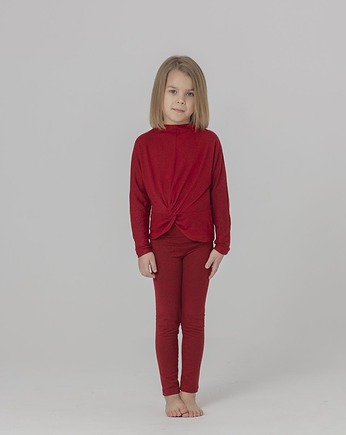 Dziecięca krótka bluzka - czerwony melanż, OhZuza