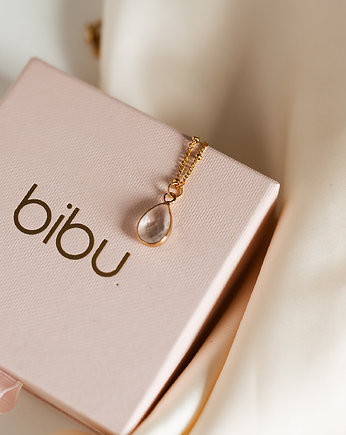 Naszyjnik  z zawieszką kryształ górski, Bibu bijoux
