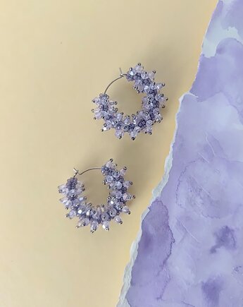 Kolczyki z koralików Lawendowe iskry, Not only cute crafts