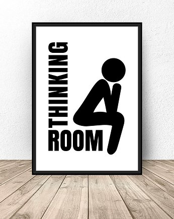Plakat do łazienki "Thinking room" A3 (297mm x 420mm), scandiposter