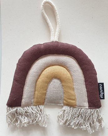 Tęcza zawieszka dekoracja, brąz, krem ochra, naniby