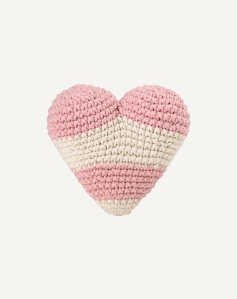 Szydełkowe serce zabawka dla psa lub kota LOVE pink, Lillabel Pet Brand