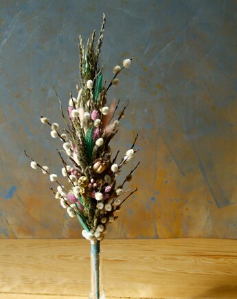 Palma wielkanocna naturalna z bazi i suszonych roślin, Rondo Kwiatowe