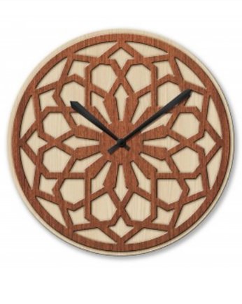 Zegar ścienny z drewna designerski elegancki, GEROY