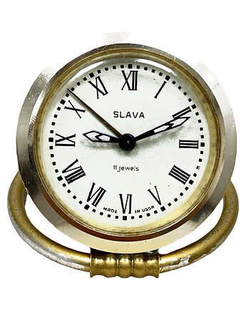 Radziecki budzik mechaniczny Slava 11 jewels , Good Old Things