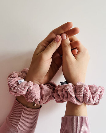 Opaski kosmetyczne na nadgarstki do mycia twarzy SKIN BANDS Pudrowy róż, Nandi
