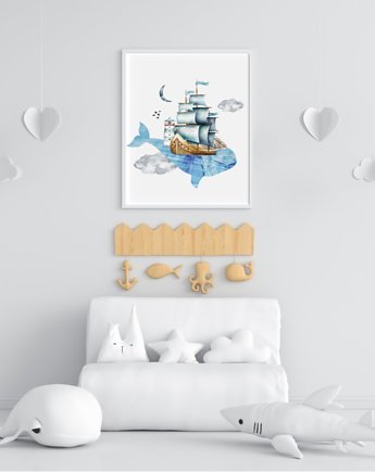 PLAKAT dla dziecka sny marzenia, black dot studio