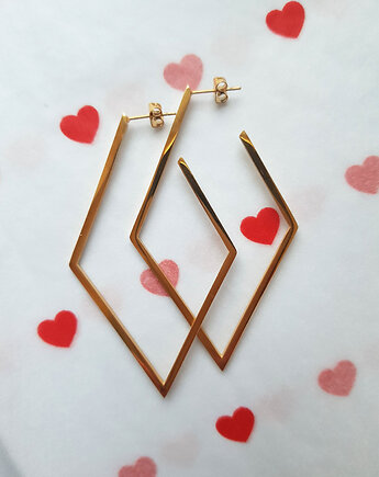 Kolczyki pozłacane Złote Romby, Mitsu