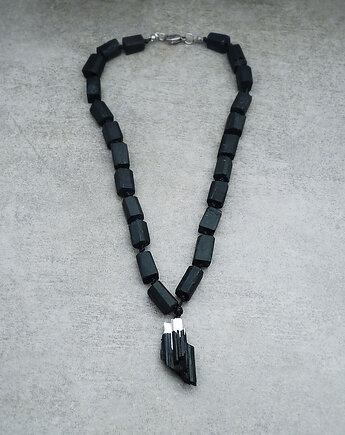 Turmalin surowy naszyjnik No 3, galeria nuit