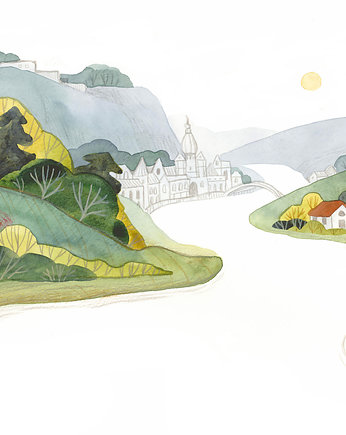 "Ciszka" Dinant - ilustracja oryginalna A3, Czary Malary