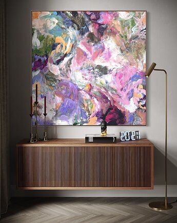 Obraz abstrakcyjny 100x100 cm, Dorota Ferens