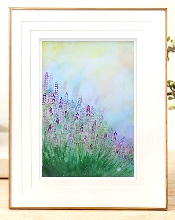 Oryginalna akwarela. Lawenda 30x40cm, Malgorzata Domanska