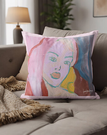 Oh! Pink  Poduszka dekoracyjna  autorska 40x40 obraz  Kamila Stefania Tkaczyk, Kamila Stefania Tkaczyk