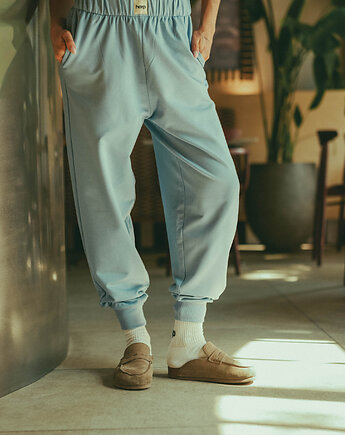Spodnie balonowe COMFY FIT Dusty Blue, HARP TEAM