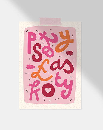 Plakat PSOTY ŁASKOTY, Marmolada Studio