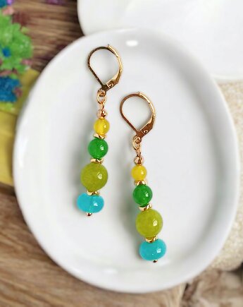 Kolczyki SUMMER collection : 6cm : zieleń, kaktusia