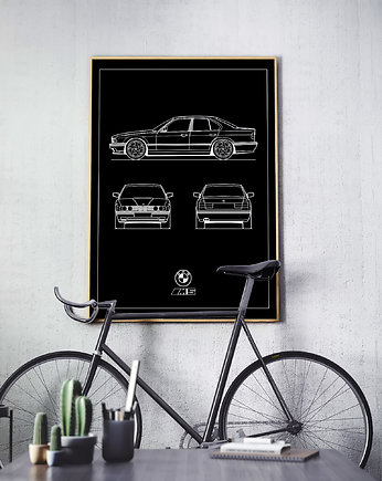 Plakat Legendy Motoryzacji - BMW M5, Peszkowski Graphic