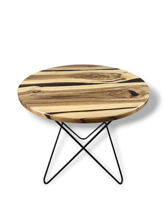 Stolik kawowy #10 DREWNO + ŻYWICA 60cm, MA WOOD