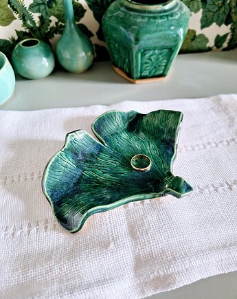 Podstawka ceramiczna zielony liść, Wooden Love