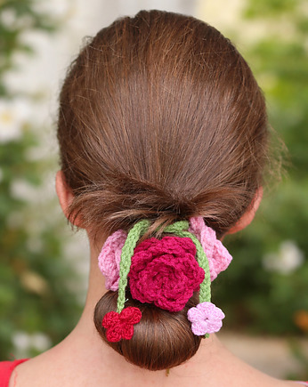 Różana ozdoba do włosów, Glina & Lina