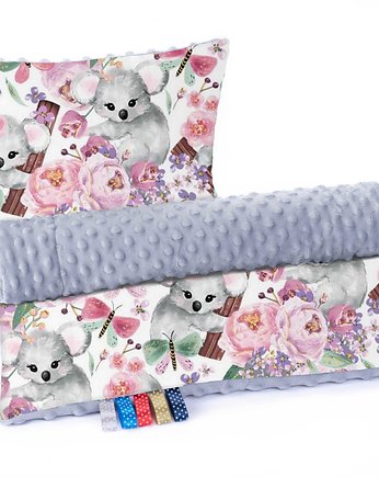 Komplet Kocyk Minky 75x100cm z poduszką  n058, Baby Love Decor