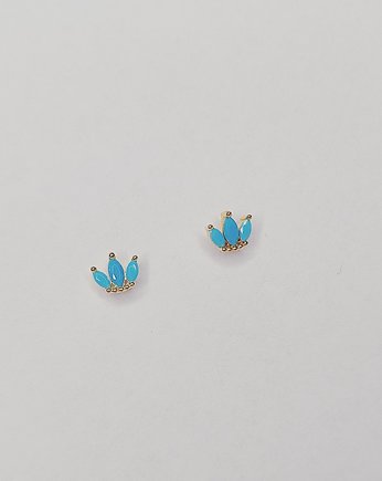 Kolczyki pozłacane malutkie kwiatuszki