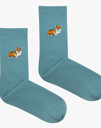 Skarpetki Sportowe Piesek Corgi, LOVE POLAND DESIGN