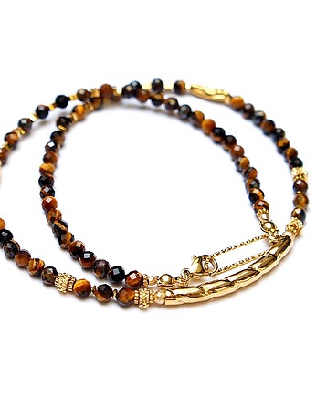 Tygrysie oko vol. 2 /choker/ 28.04.25 naszyjnik - Szlachetna kolekcja, KiKa pracownia