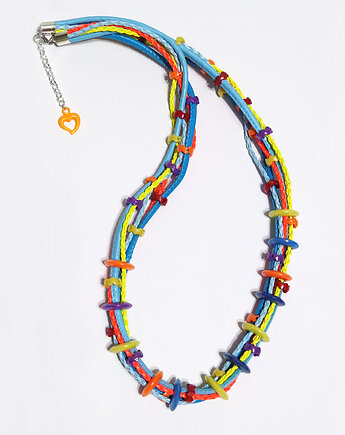 Kolorowe rzemienie - naszyjnik, yenoo