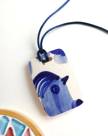 Naszyjnik Włocławek ptak, biżuteria z talerzy